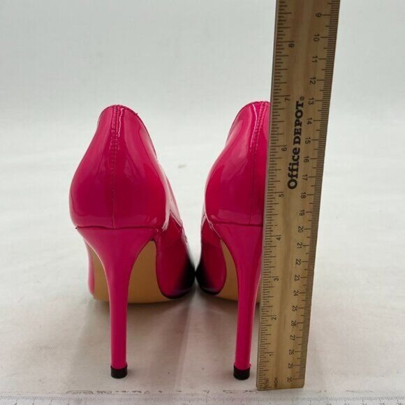 FSJ Women's Peep Toe Stilettos High Heel Pumps Classic Party Wedding Office - Picture 4 of 7